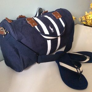🔥Bundle🔥Polo Ralph Lauren Duffle bag and Sandals